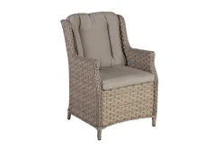 Utefåtölj PACIFIC med kuddar 615x715xH91 gråbeige