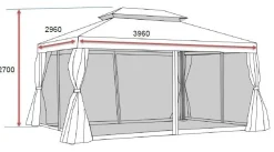 Utepaviljong SUNSET Paviljong 3x4 m