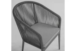 Utestol ECCO 57x65xH81cm grå aluminiumram