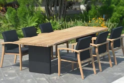 Utestol ROYAL 64x65xH90 mjuk vadderad svart textilin