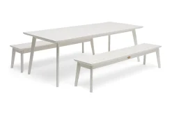 Utestoltö Bänk Utomhus 185 cm Vit
