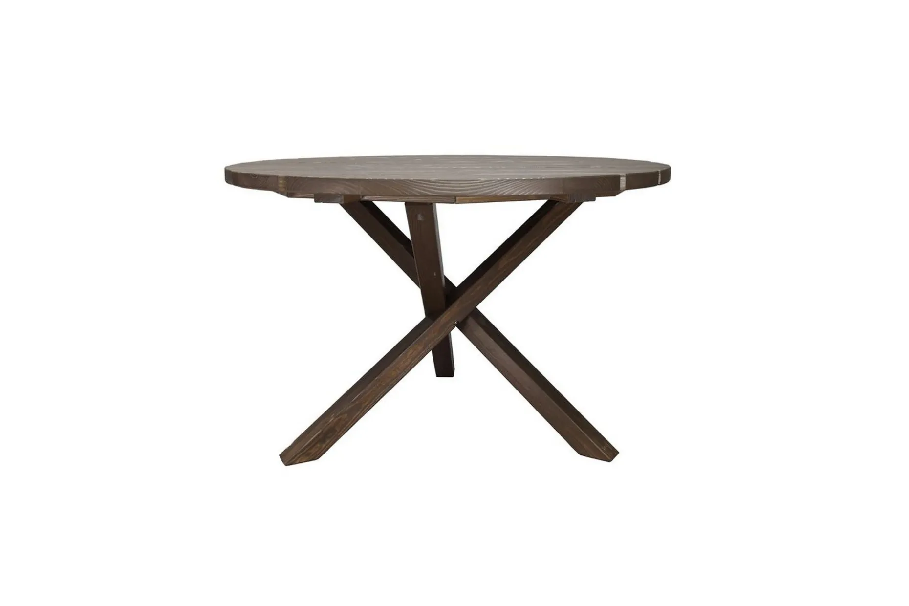 Utomhusmöbelgrupp Ø 112 cm bord & 4 Belize grå stolar Brun