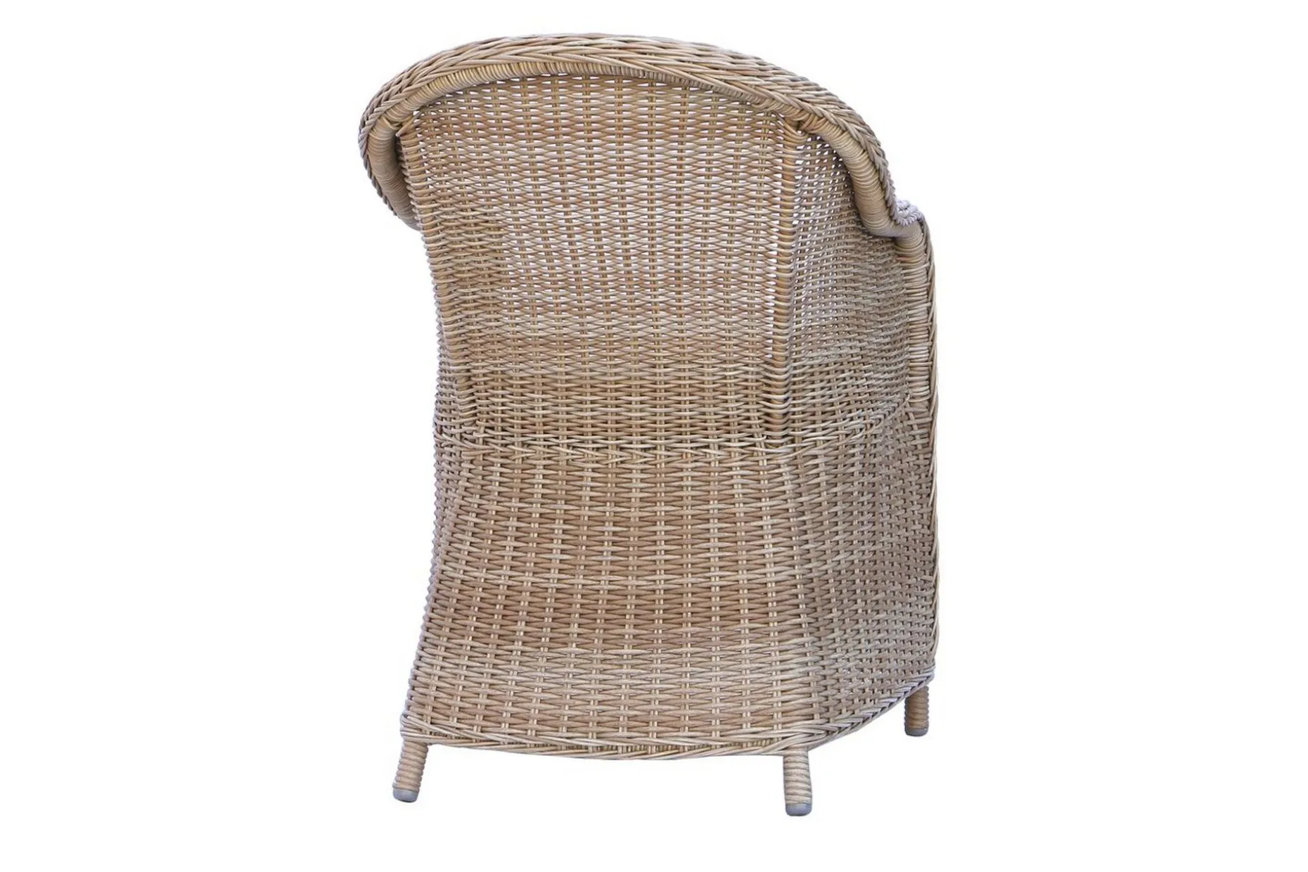 Utomhusmöbelgrupp Ø 112 cm bord & 4 Belize naturell stolar Brun