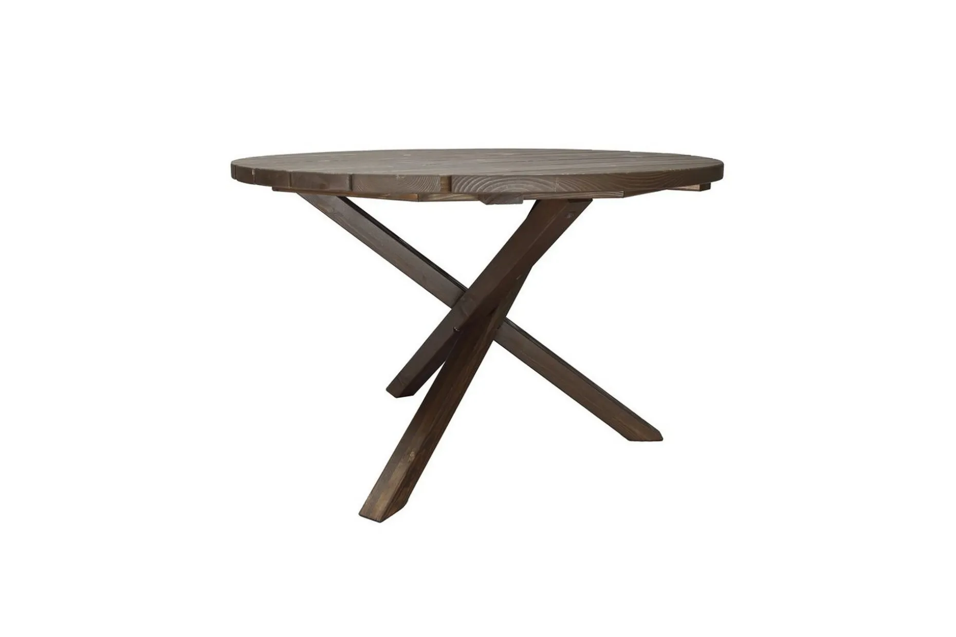 Utomhusmöbelgrupp Ø 112 cm bord & 4 Belize naturell stolar Brun