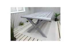 Utomhusmöbelgrupp 220 cm bord & 6 Belize grå stolar Grå