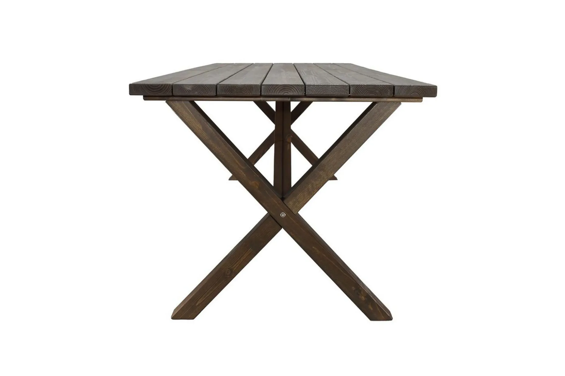 Utomhusmöbelgrupp 190 cm Bord & 6 Levanto grå stolar Brun