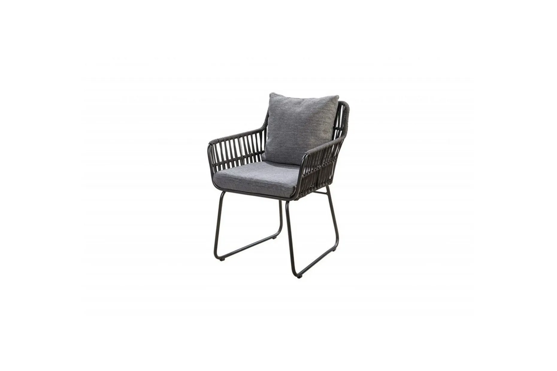 Utomhusmöbelgrupp 190 cm Bord & 6 Levanto grå stolar Brun