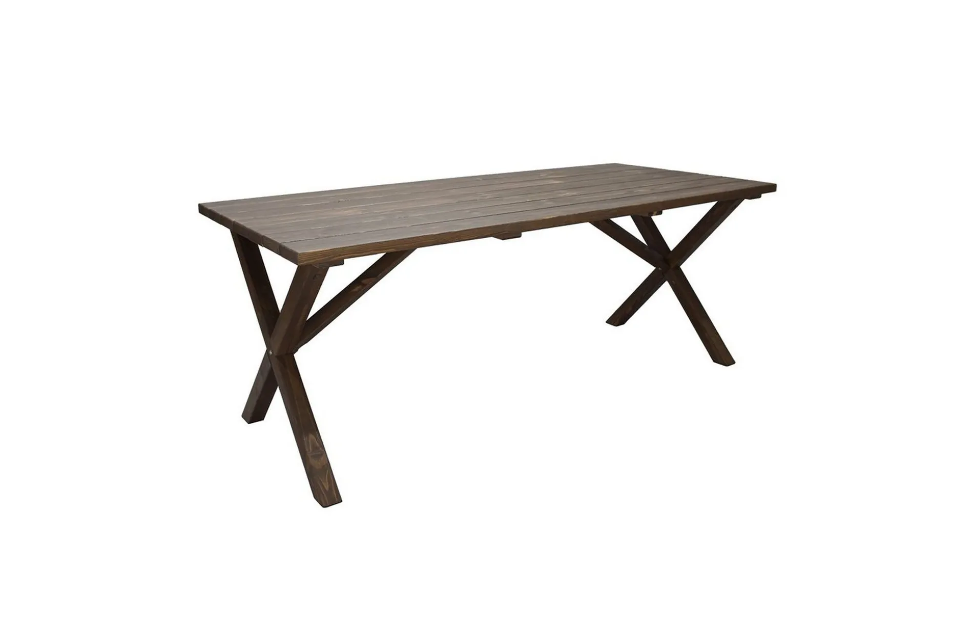 Utomhusmöbelgrupp 190 cm Bord & 6 Levanto grå stolar Brun