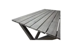 Utomhusmöbelgrupp 150 cm Bord & 4 Merida grå stolar Grå