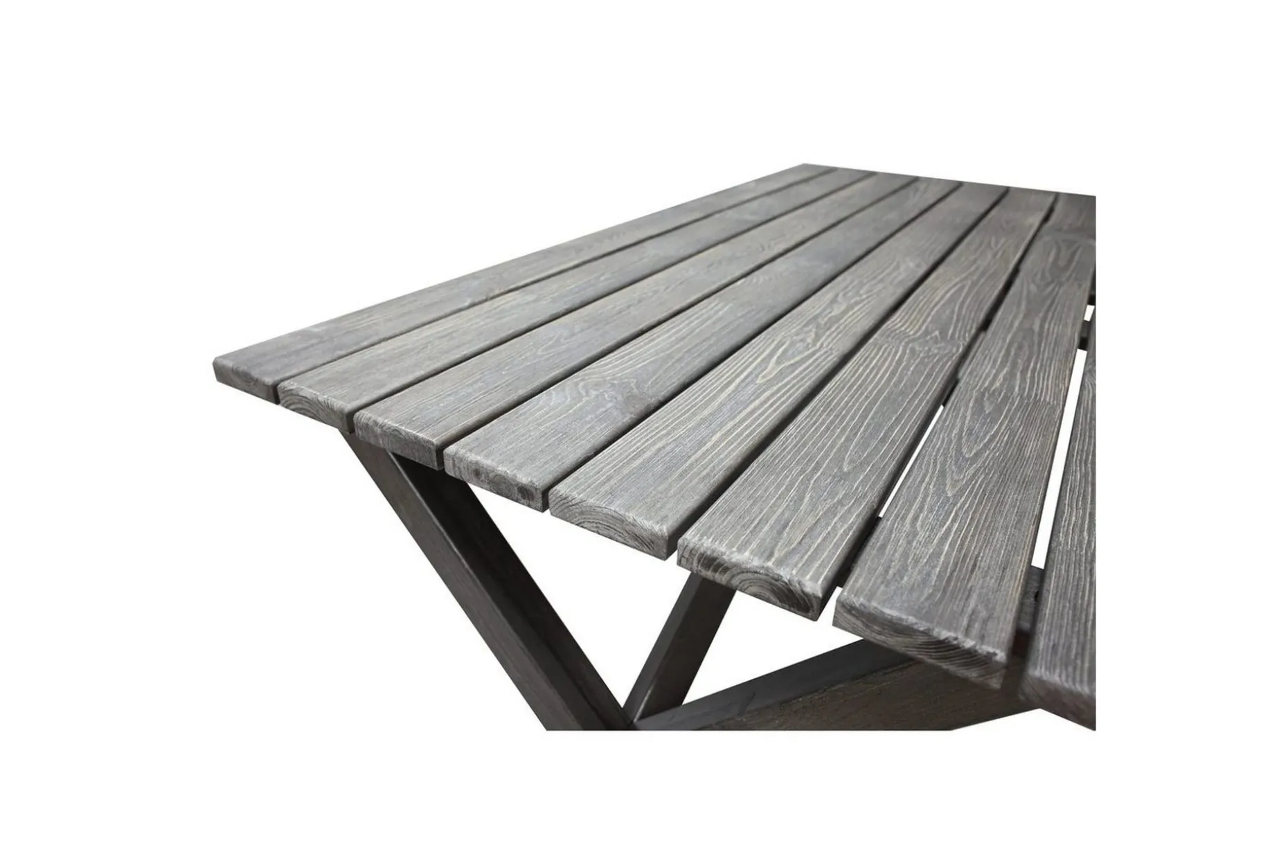 Utomhusmöbelgrupp 150 cm Bord & 4 Merida grå stolar Grå