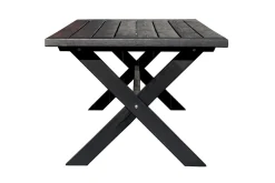 Utomhusmöbelgrupp 220 cm bord & 6 Belize naturell stolar Svart