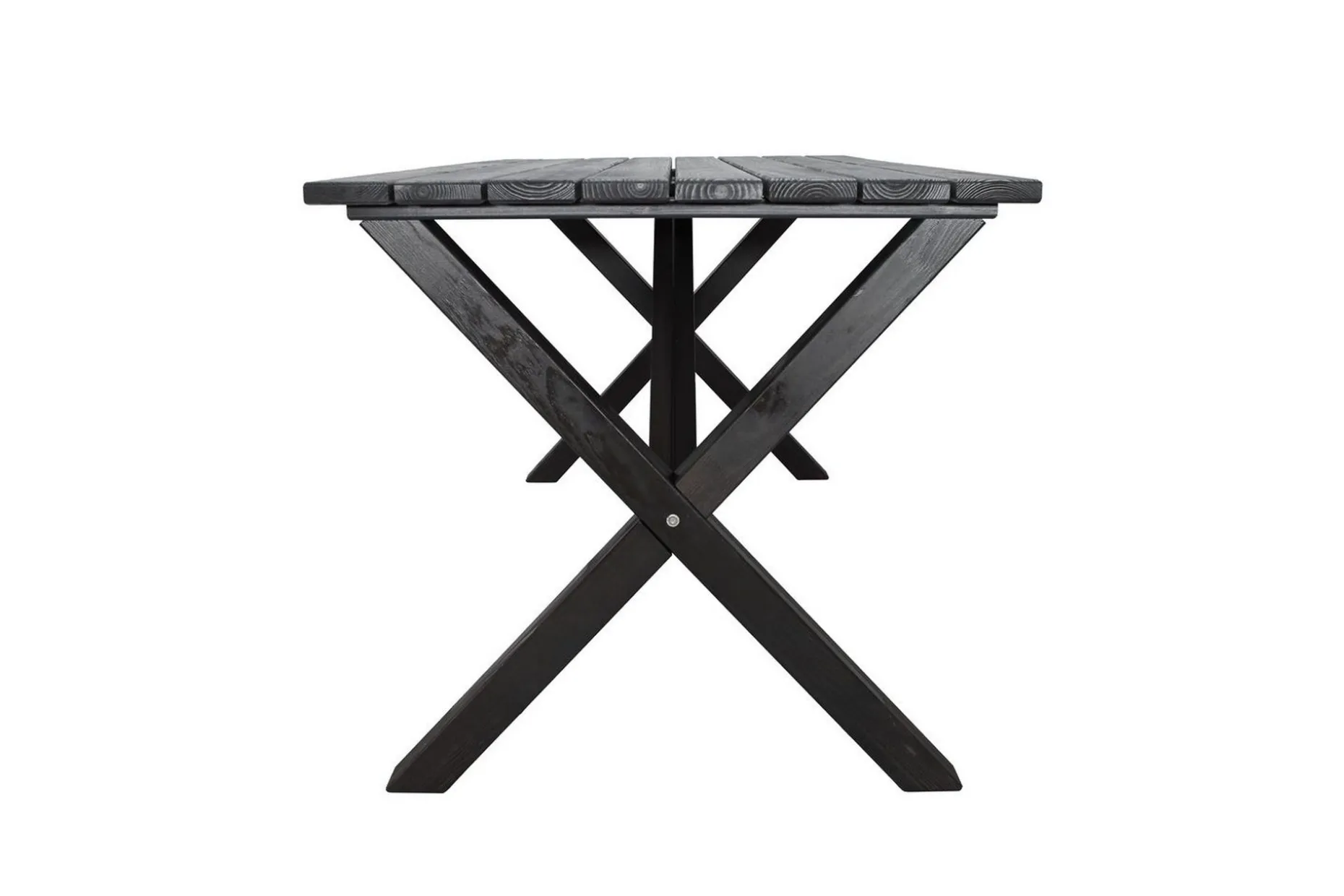 Utomhusmöbelgrupp 150 cm Bord & 4 Belize grå stolar Svart