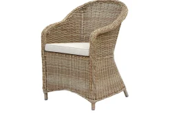 Utomhusmöbelgrupp 150 cm Bord & 4 Belize naturell stolar Brun