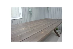 Utomhusmöbelgrupp 190 cm Bord & 6 Merida naturell stolar Brun