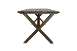 Utomhusmöbelgrupp 190 cm Bord & 6 Merida grå stolar Brun