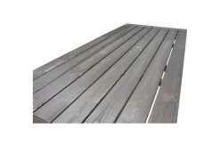 Utomhusmöbelgrupp 220 cm bord & 6 Merida naturell stolar Brun