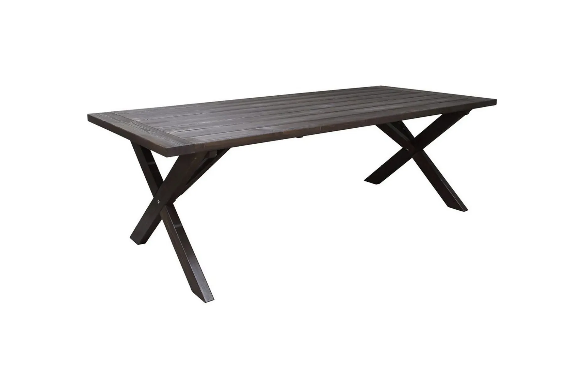 Utomhusmöbelgrupp 220 cm bord & 6 Merida naturell stolar Brun
