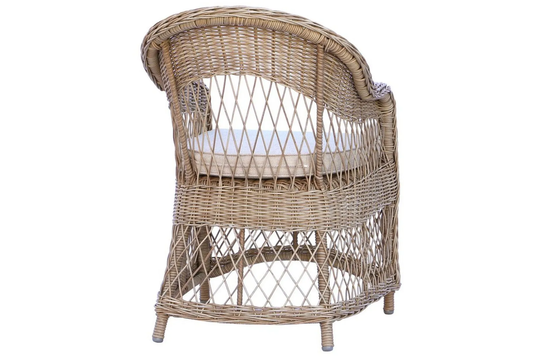 Utomhusmöbelgrupp 220 cm bord & 6 Merida naturell stolar Brun