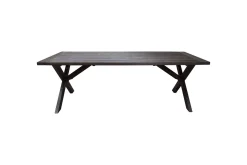 Utomhusmöbelgrupp 220 cm bord & 6 Merida naturell stolar Brun