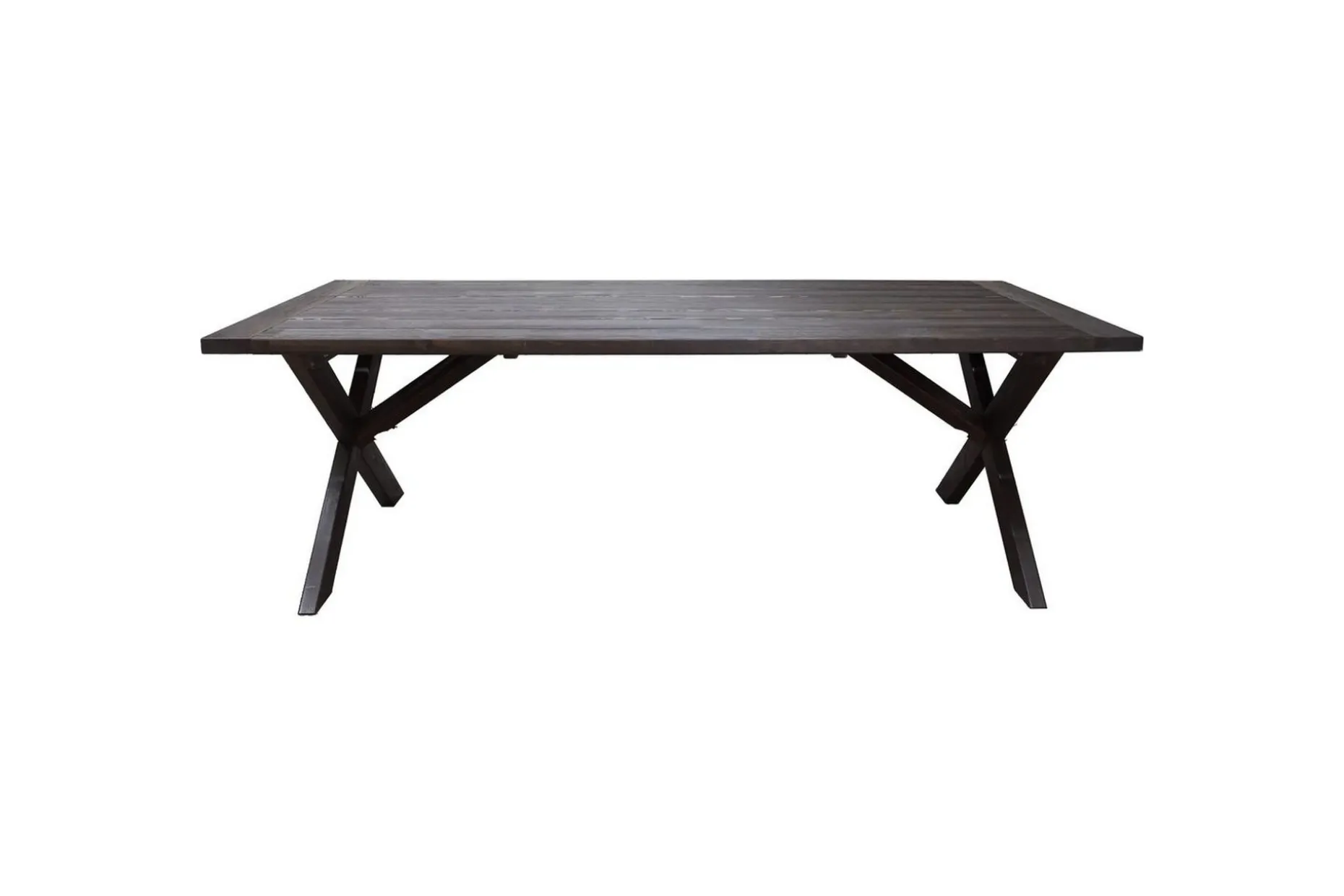 Utomhusmöbelgrupp 220 cm bord & 6 Merida naturell stolar Brun