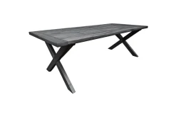 Utomhusmöbelgrupp 220 cm bord & 6 Merida grå stolar Grå