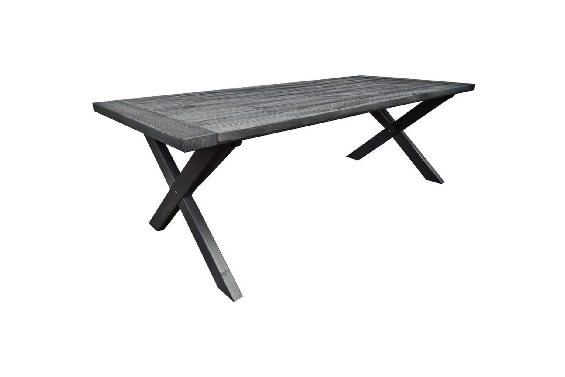 Utomhusmöbelgrupp 220 cm Bord & 6 Levanto grå stolar Grå