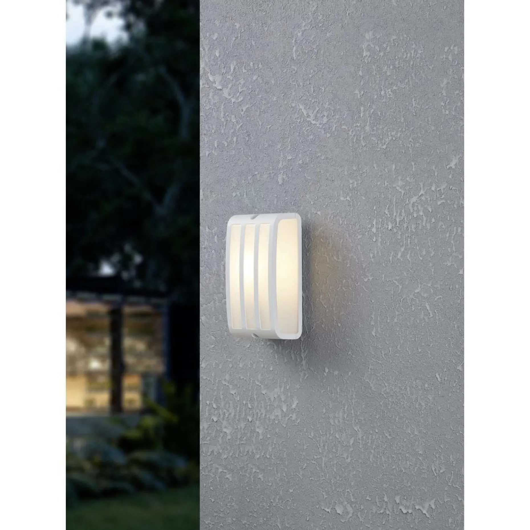 Utvändig vägglampa Camarda Vit