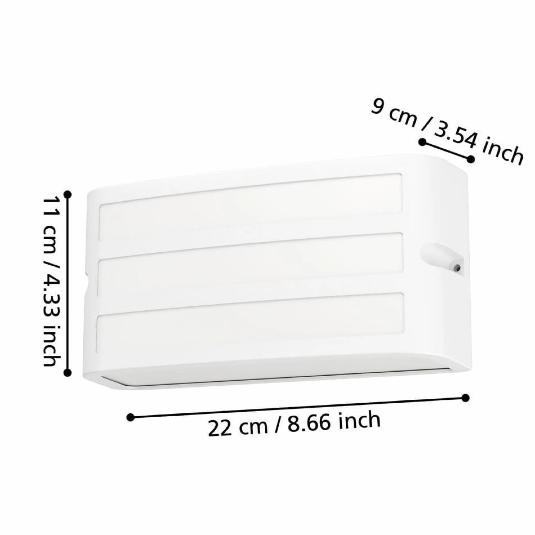 Utvändig vägglampa Camarda Vit