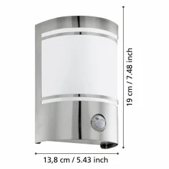 Utvändig vägglampa Cerno med sensor