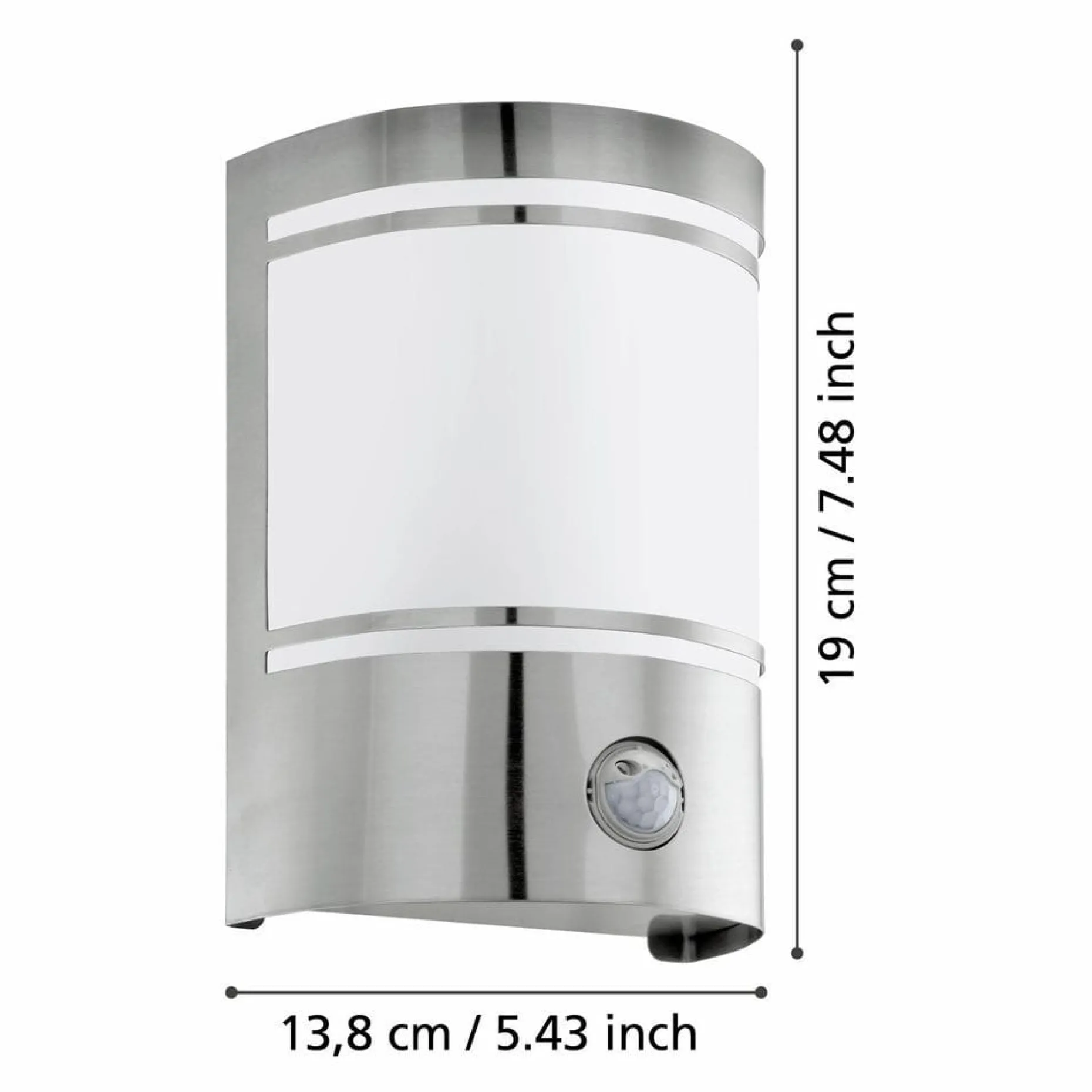 Utvändig vägglampa Cerno med sensor