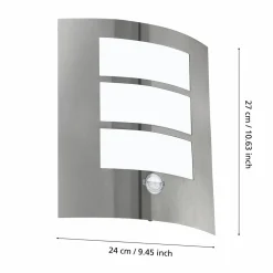 Utvändig vägglampa City med sensor