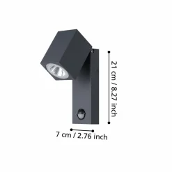 Utvändig vägglampa Sakeda med sensor