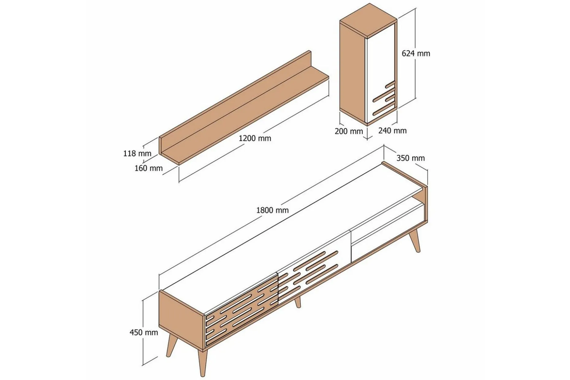 Valensiya Tv-skåp 180 cm