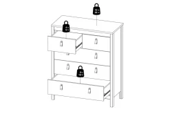 Vallvidera Byrå 82 cm
