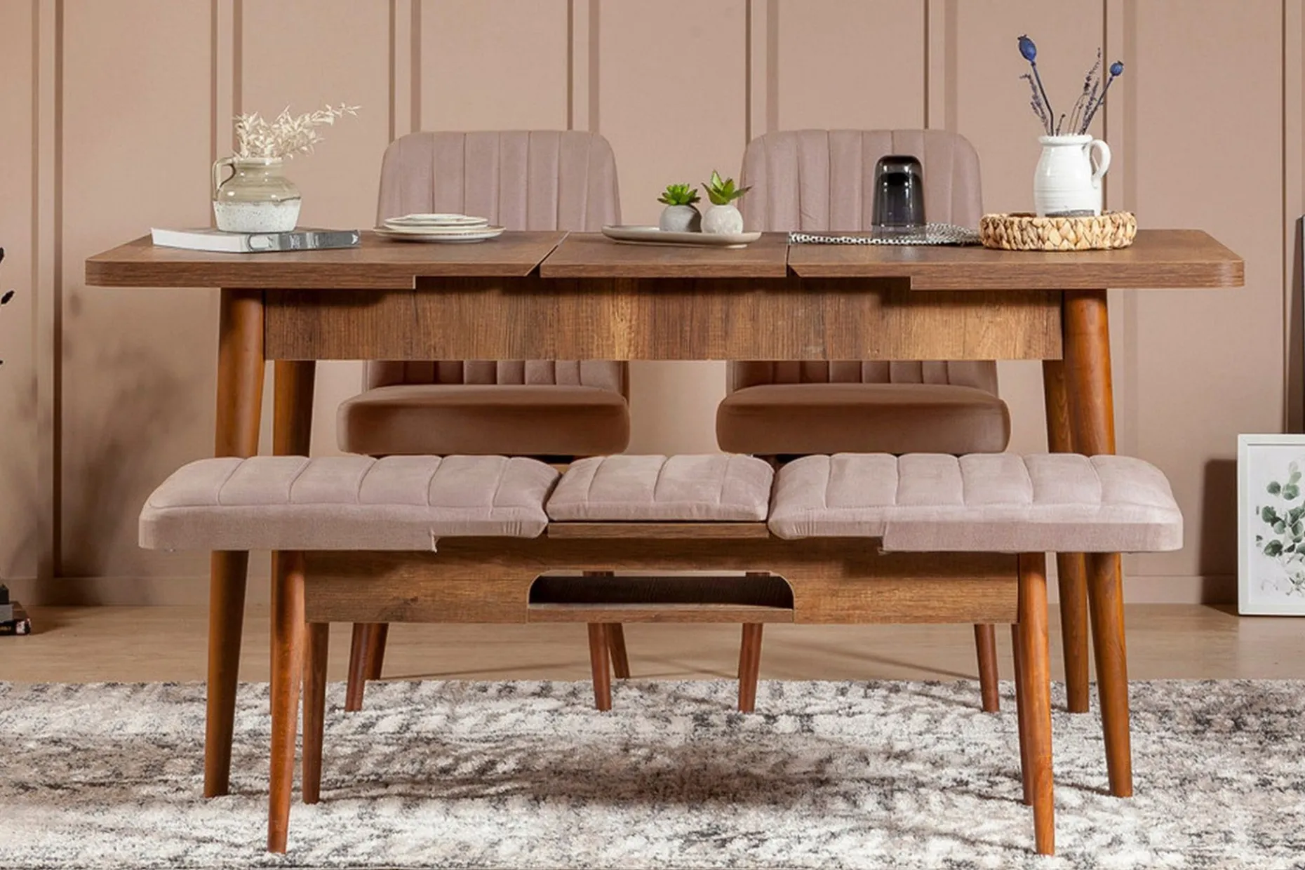 Valsot Förlängningsbar Matgrupp 129 cm