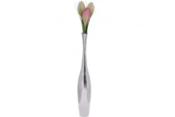 Vas Wohnling polerad aluminiumgjutning, modern stil 75 cm