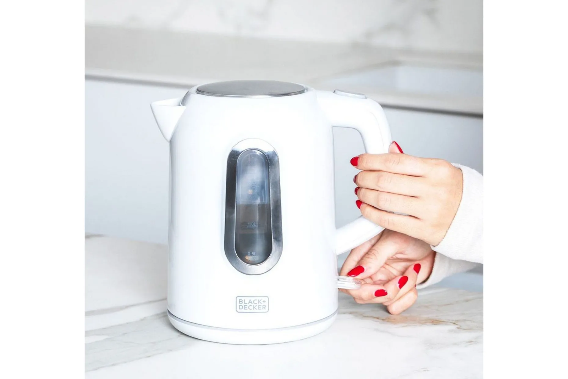 Vattenkokare Black+Decker 1.7L Vit