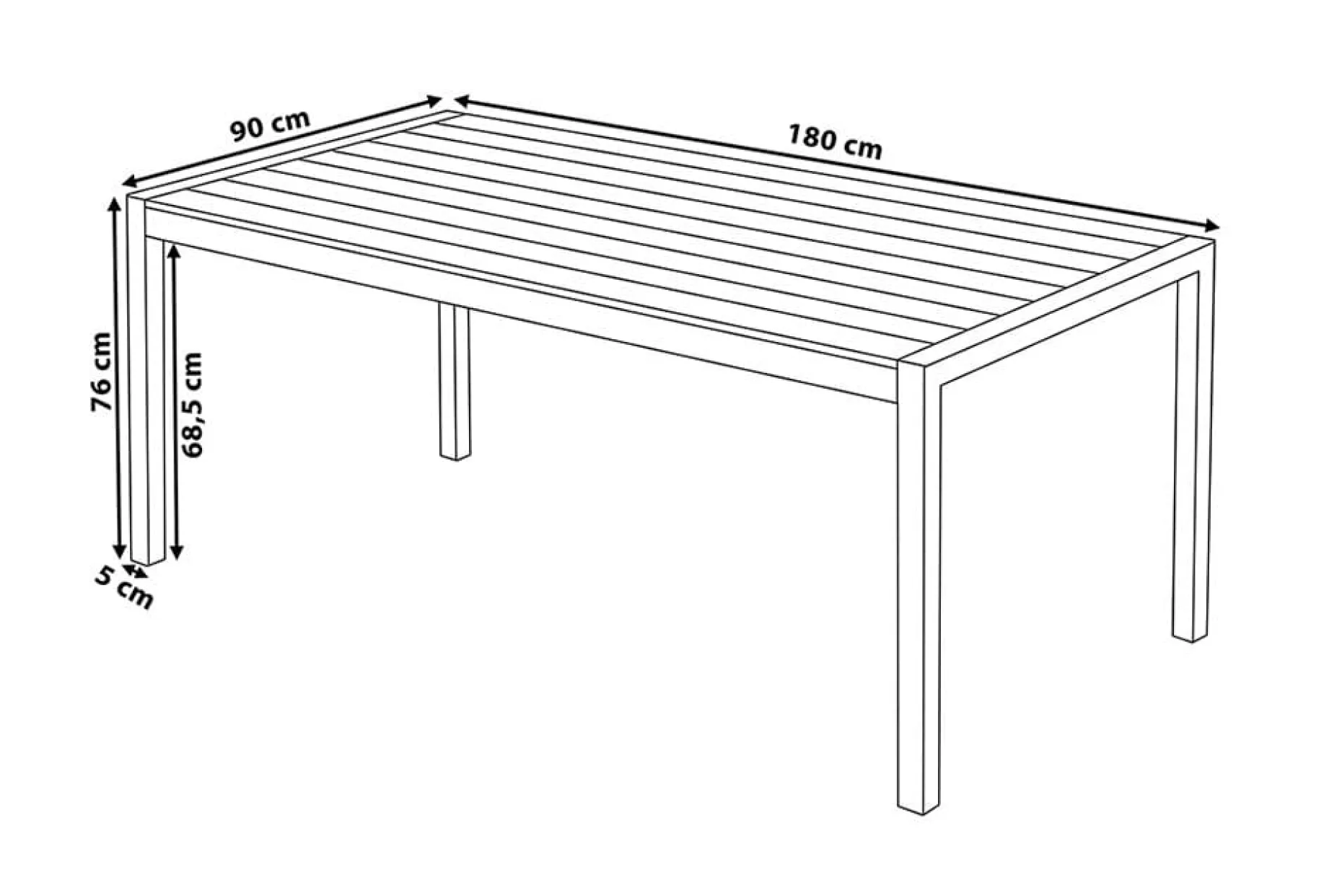Vernio Trädgårdsmöbelset Med Utebord+6 Utestolar