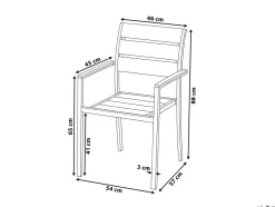 Vernio Trädgårdsstol 6 St 57 cm