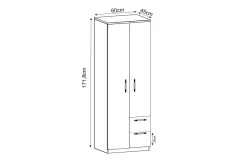 Vespera Garderob 60x171,8 cm