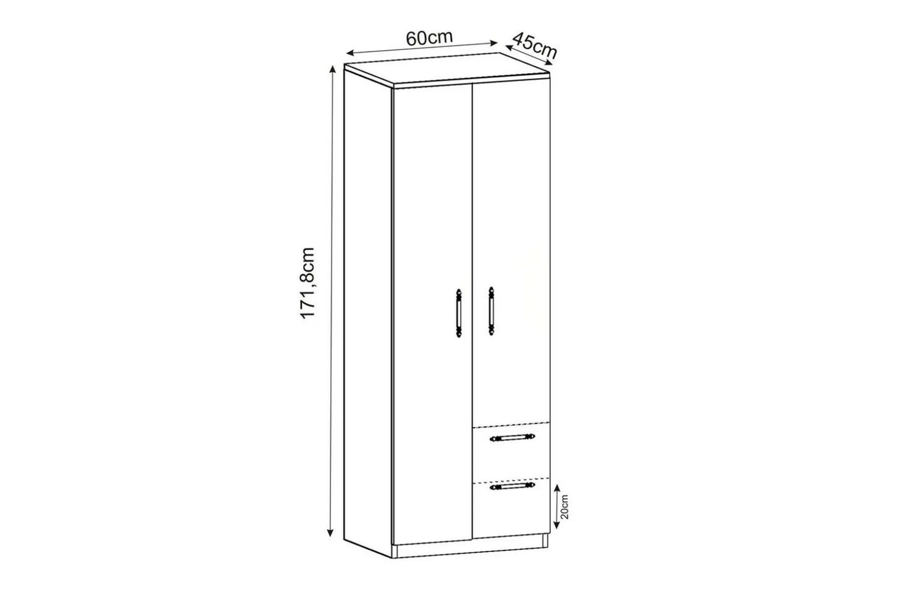 Vespera Garderob 60x171,8 cm