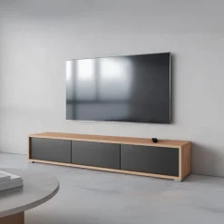 Vägghängd TV-bänk Frida 3 luckor upp