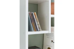 Vägghylla Wohnling melaminbelagd MDF, förvaringshylla, modern stil Vit