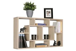 Vägghylla Wohnling PAOLA melaminbelagd MDF, förvaringshylla, väggmonterad, modern stil Sonoma
