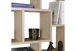 Vägghylla Wohnling PAOLA melaminbelagd MDF, förvaringshylla, väggmonterad, modern stil Sonoma