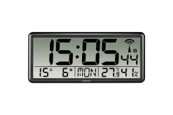 Väggklocka Hama Digital Jumbo med Radio Svart