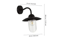Vägglampa Utebelysning Eglo Milton Zink