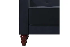 Vintage Tufted 2-sits Bäddsoffa Marinblå