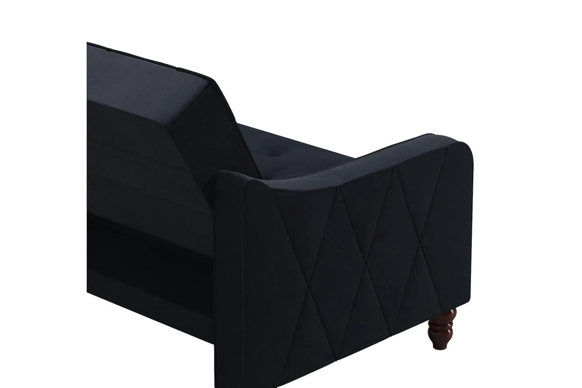 Vintage Tufted 2-sits Bäddsoffa Marinblå