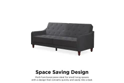 Vintage Tufted 2-sits Bäddsoffa Grå